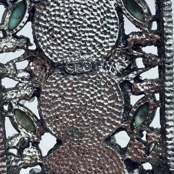 Vintage Sam Fink Jewel Rhinestone & Stone Vanity 4 Lipstick Holder Caddy - Picture 8 of 11